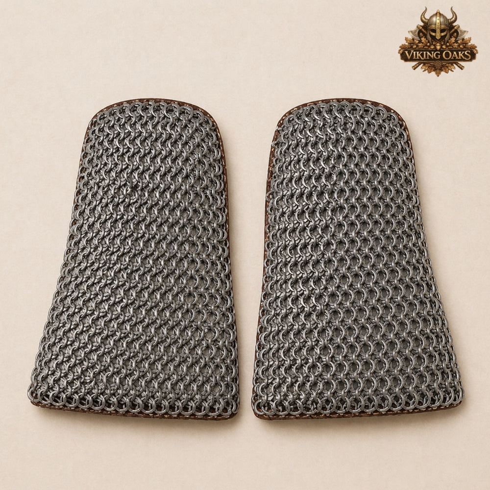 9mm Chainmail Gloves – Flat Riveted Rings, Viking Gauntlets for LARP Reenactment & Heavy Duty Work