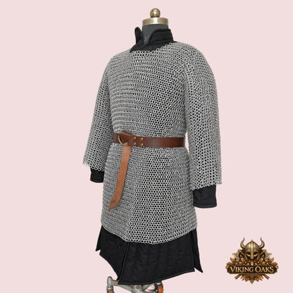10mm 16 Gauge Aluminum Chainmail Haubergeon: Round Riveted Viking Shirt for Events