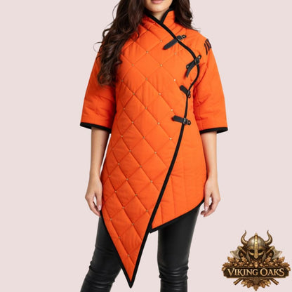 Medieval Gambeson Jacket made of 100% cotton for LARP, cosplay, and Renaissance faire in multiple sizes