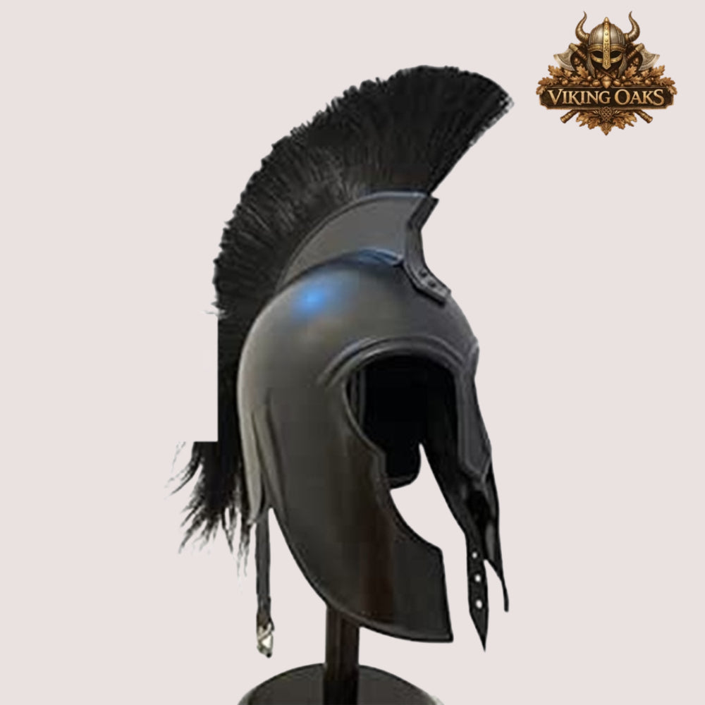 Troy Achilles Helmet – Greek Trojan Warrior Armor from Troy Movie with Display Stand, Gift for Him