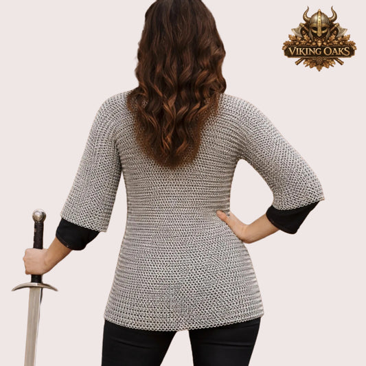 Aluminum Chainmail Hauberk 9MM Round Ring Medieval Armor Ren Faire Event Costume