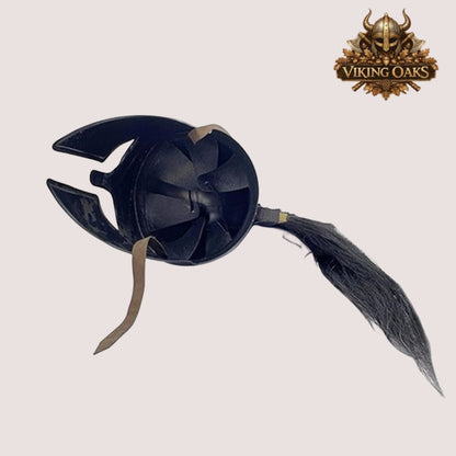 Corinthian Helmet – Ancient Greek Warrior Armor with Wooden Display Stand for Décor & Cosplay