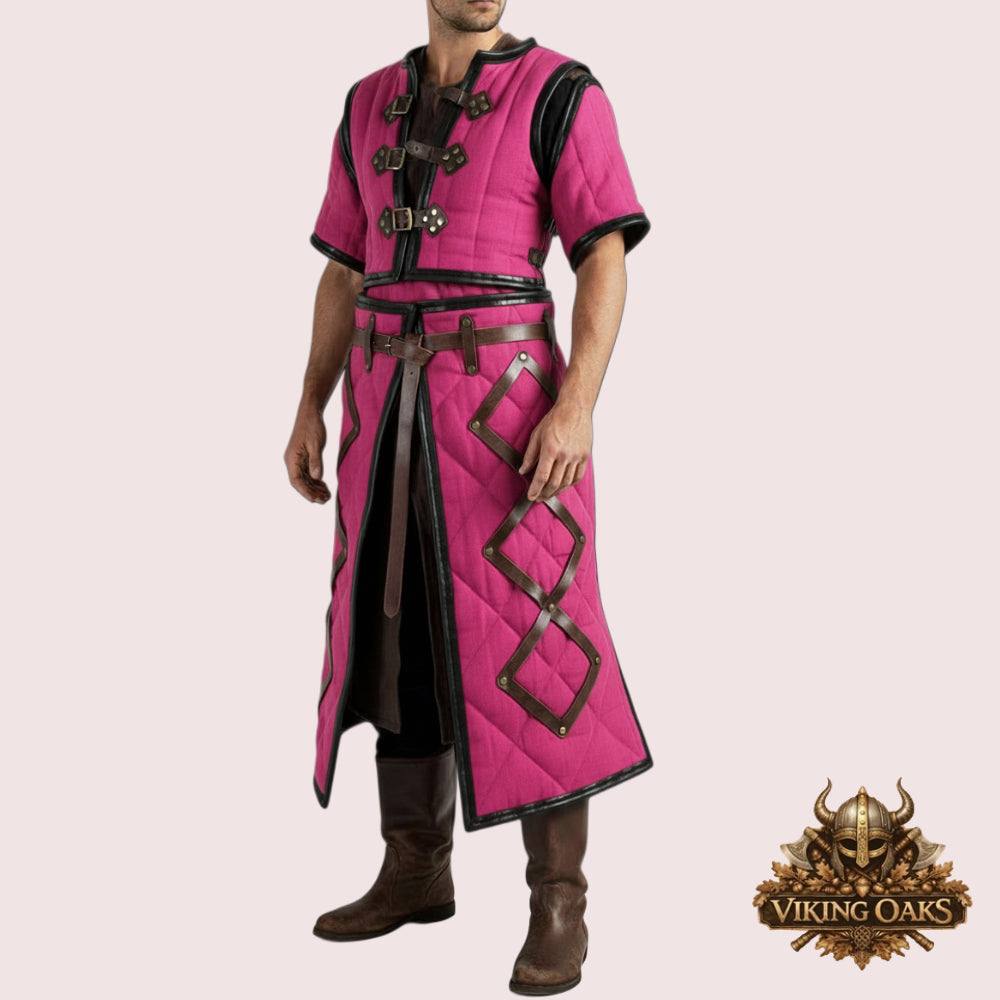 Medieval Gambeson costume for Renaissance faire with size options and customizable colors