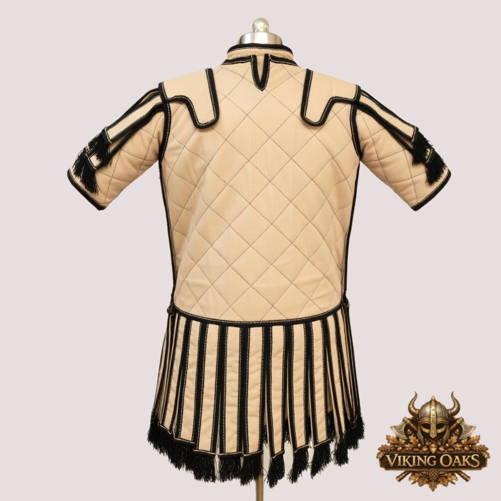 Roman Subarmalis Armor – Padded Cotton Tunic with Pteruges | Gladiator & Soldier Costume
