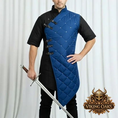 Medieval Cotton Gambeson Jacket – Quilted Padded Armor for LARP & Cosplay