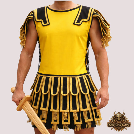 Roman Subarmalis Armor – Gladiator Tunic with Pteruges for LARP, Reenactment & Roman Costume