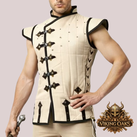 Sleeveless Gambeson Vest – Medieval Padded Armor for Cosplay & LARP