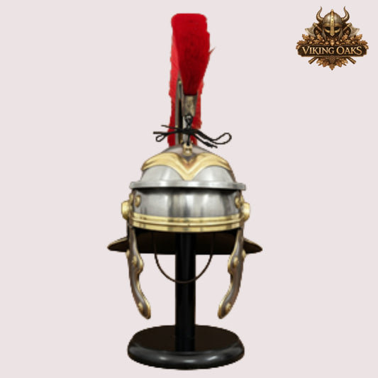 Roman Centurion Helmet – New Roman Warrior Helmet with Red Plume