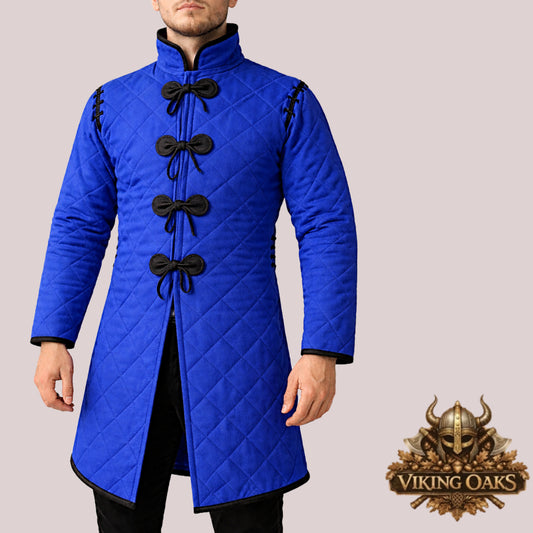 Men’s Medieval Gambeson Costume – Quilted Armor for LARP & Cosplay