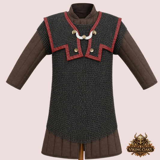 Roman Lorica Hamata 6MM Riveted Chainmail Shirt Reenactment Armor