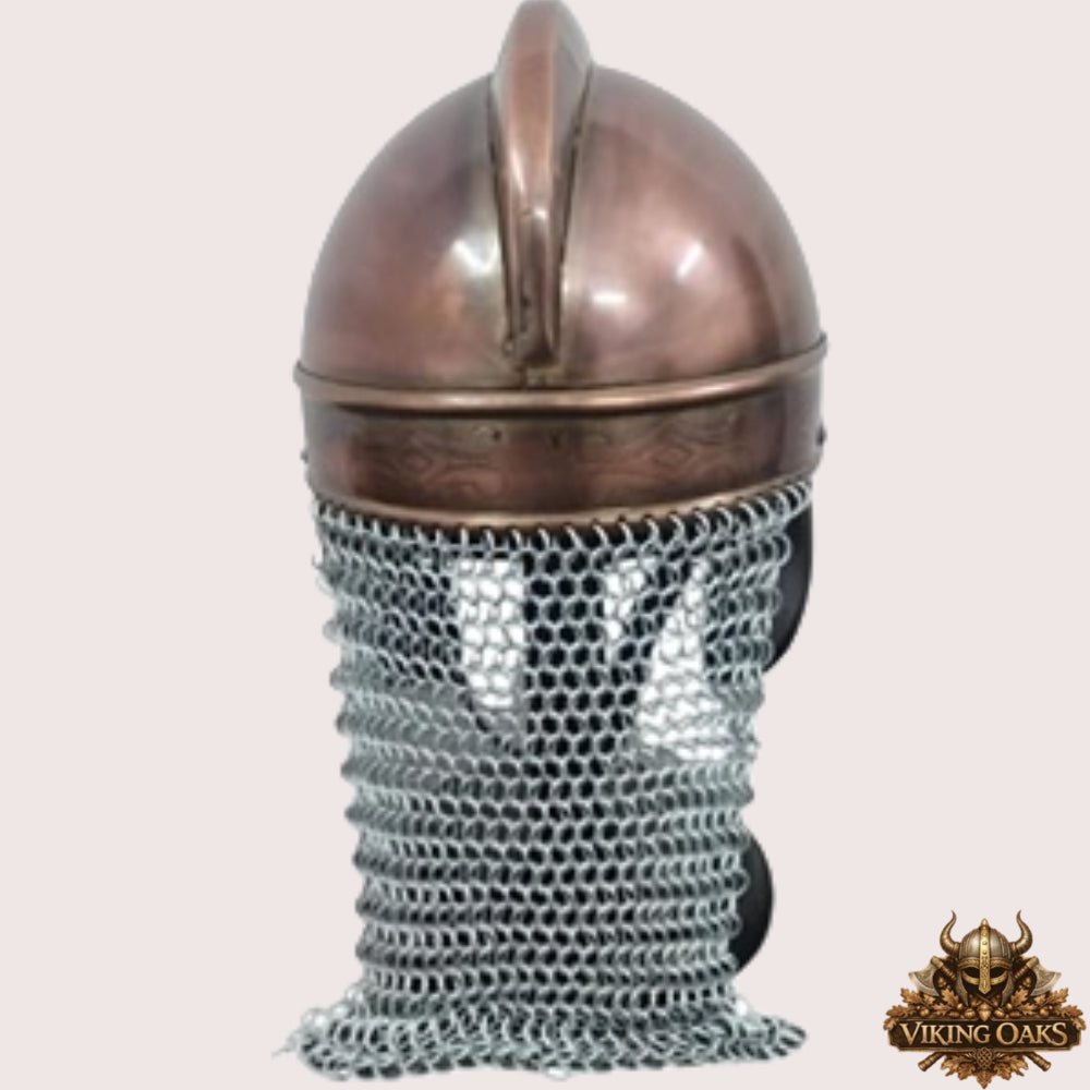 Medieval Viking Wolf Armor Helmet Copper Finish Full Wearable Metal Knight Helmet for Roleplay Cosplay Halloween Party Movie Prop
