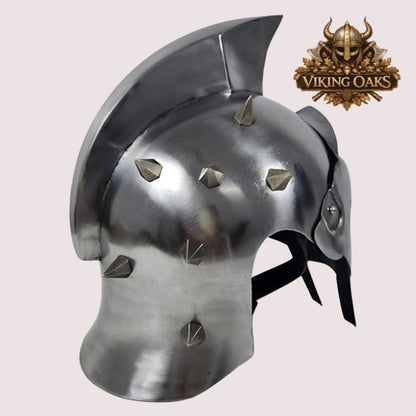 Gladiator Maximus Helmet – Role Play Armor with Display Stand for Home & Office Decor