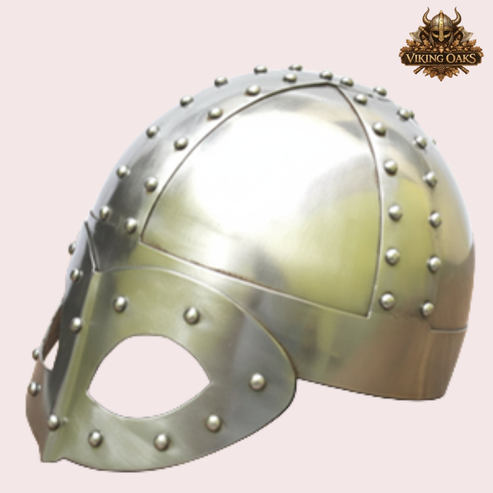 Viking Mask Helmet Set Silver and Black Norse Armour Set