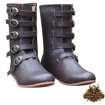 Premium Black Renaissance Festival Boots and Pirate Footwear