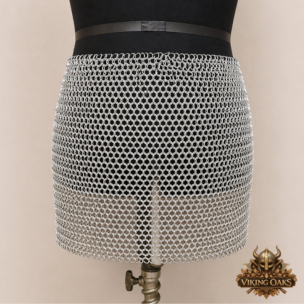 Handmade Aluminum Chainmail Skirt – Medieval Belly Dance Hip Belt Costume