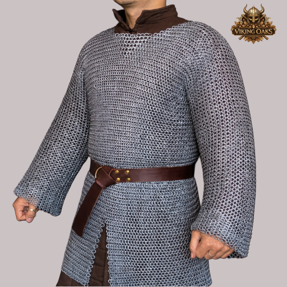 6MM Round Ring Chainmail Hauberk Medieval Viking Costume for Halloween Events