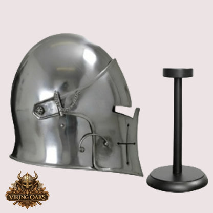 Medieval Barbute Helmet – Fully Wearable Armor for Role Play with  Display Stand