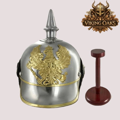 German Pickelhaube Helmet – Steel Spiked Prussian Military Replica Armor