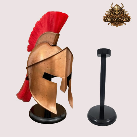 Spartan Helmet – 300 Warrior Costume for Role Play with  Display Stand