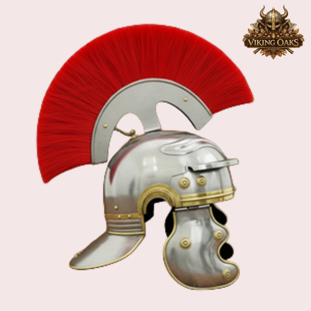 Roman Lorica Segmentata Armor Set with Helmet & Red Plume