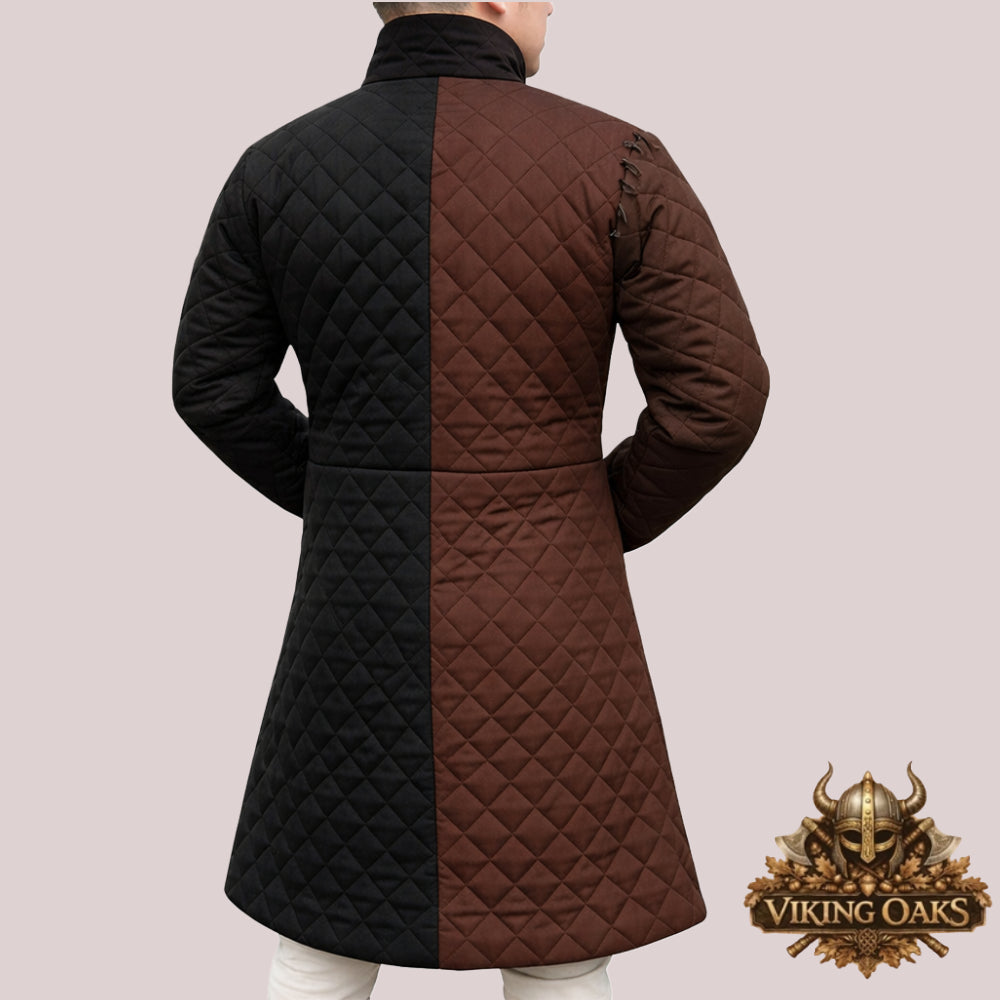 Back Side Medieval Quilted Gambeson Armor Cotton Padded Viking LARP SCA Medieval Jacket