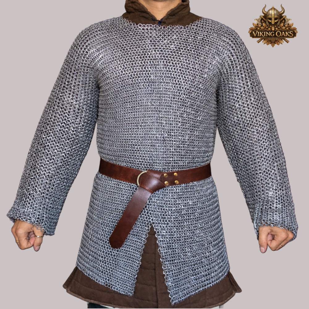6MM Round Ring Chainmail Hauberk Medieval Viking Costume for Halloween Events