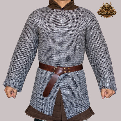 6MM Round Ring Chainmail Hauberk Medieval Viking Costume for Halloween Events