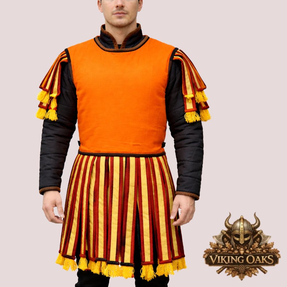 Black Roman Subarmalis Armor medieval gambeson padded knight costume Roman warrior armor for fantasy cosplay LARP reenactment medieval clothing