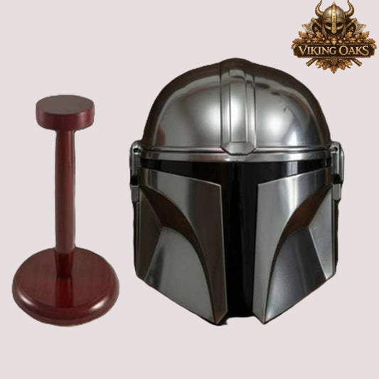 Mandalorian Helmet Cosplay Armor – Full Face Sci-Fi Bounty Hunter Helmet for LARP & Display
