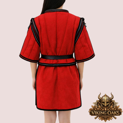 Women’s Quilted Gambeson Top – Medieval Armor Tunic for LARP & Cosplay