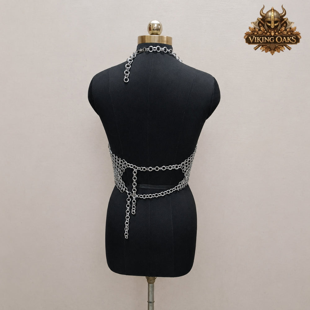 Anodized Aluminum Chainmail Top - 10mm Butted Ring LARP Cosplay Dress
