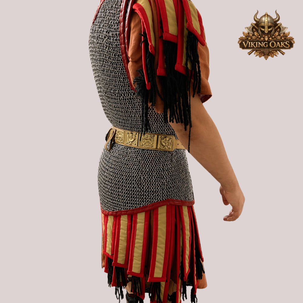 Roman Officer Hamata Chainmail – 6MM Flat Riveted Maille Armor for Reenactment & Halloween