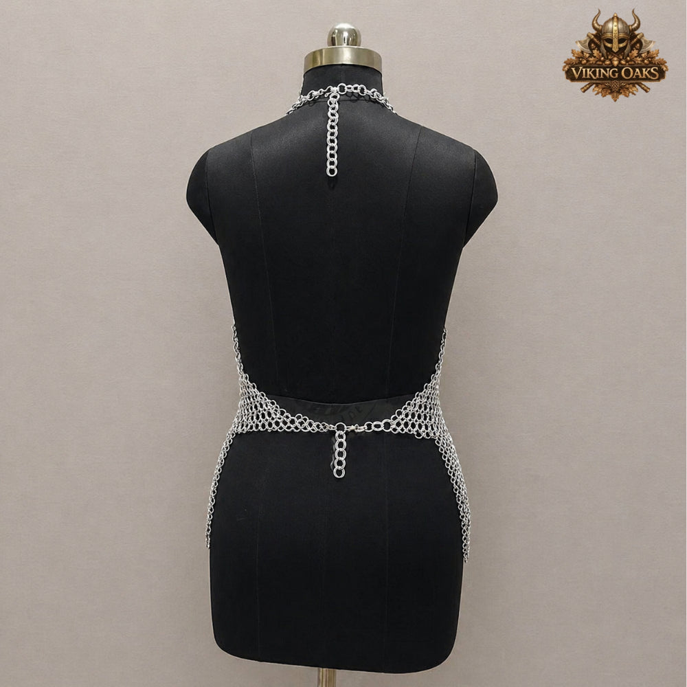 Anodized Aluminum Chainmail Top and Skirt Set – Renfaire Cosplay Maille Costume Outfit