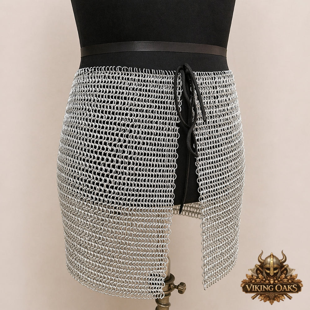 Handmade Aluminum Chainmail Skirt – Medieval Belly Dance Hip Belt Costume