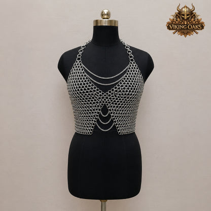 Anodized Aluminum Chainmail Top - 10mm Butted Ring LARP Cosplay Dress