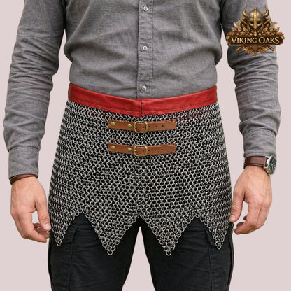 9MM Chainmail Skirt Mild Steel Flat Riveted Rings – SCA HMB Medieval Armor for Events